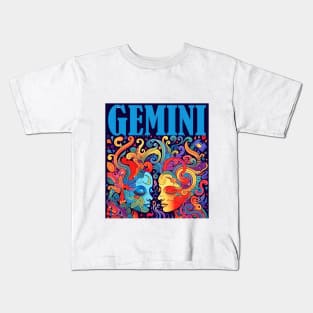 Gemini Zodiac Sign Kids T-Shirt